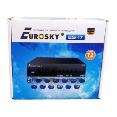 Т2 ресивер тюнер Es-17 ТМ Eurosky металевий корпус +IPTV+YouTube (гарантія 1рік)