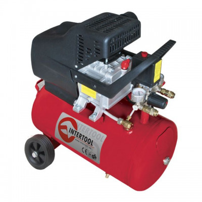 Компресор 24л, 2HP, 1.5квт, 220 В, 8aтм, 206л/хв. Intertool