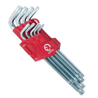 Набір ключів Г-подібних TORX 9 шт Intertool