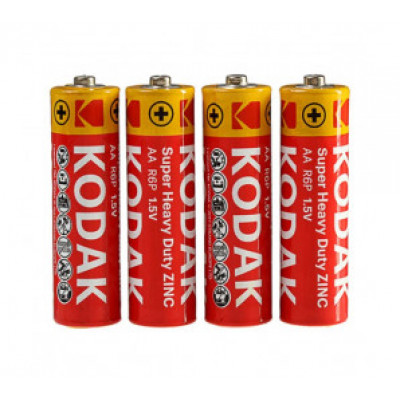 Батарейка Kodak сольова R6AA, пальчик (4/60/576шт) плівка