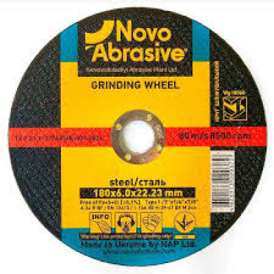 Диск шліфувальний по металу Novo Abrasive 180х6х22 (10шт)