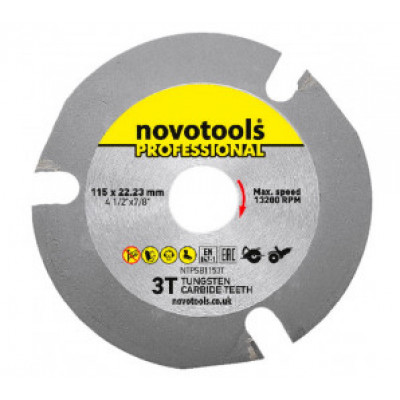 Диск пильний для КШМ 125х22.23мм трьох зубний Novotools Professional